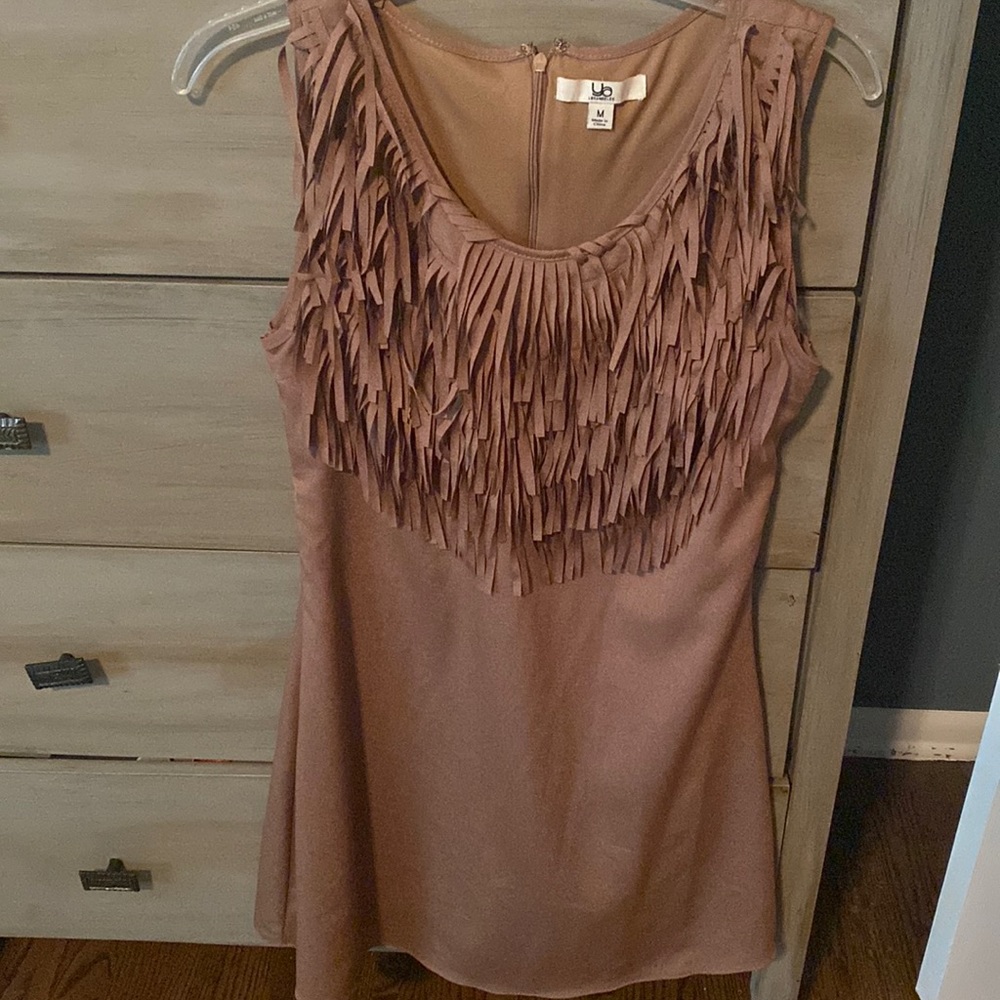 Copper shift dress